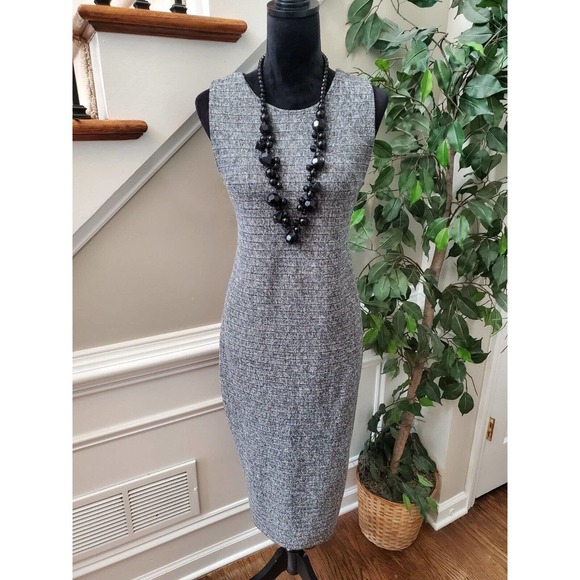 Noni Teen Women's Gray Polyester Round Neck Sleeveless Knee Length Dress Small - Picture 11 of 11